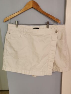 White Jean Skort